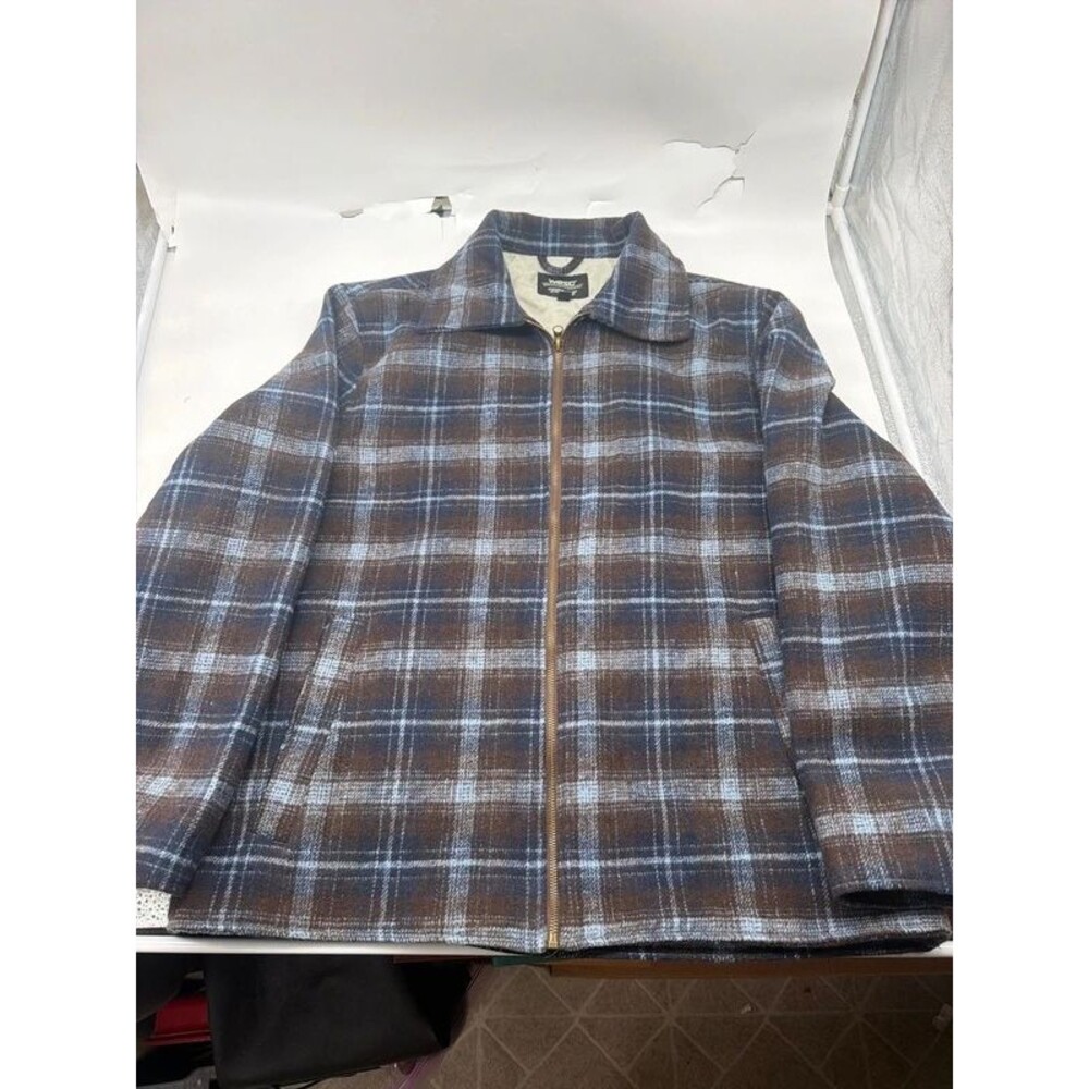 Wesc Unisex Adults Multicolor Plaid Flannel Full-Zip Jacket Shirt Size Men's  L